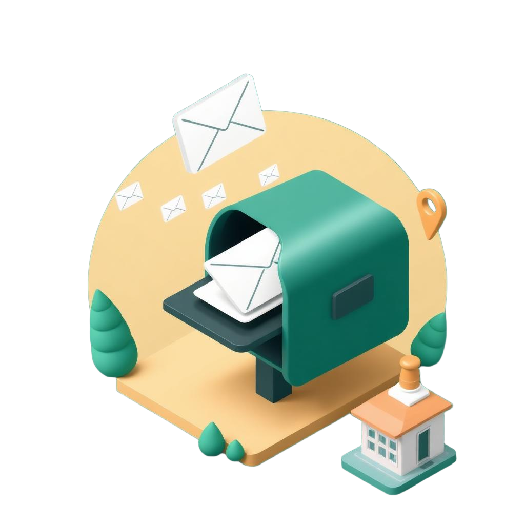 Digital mailbox scanning envelopes into a dashboard